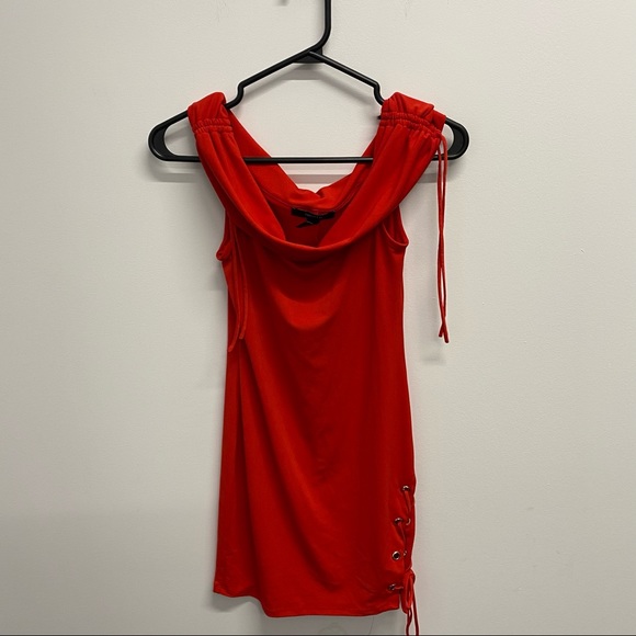 RED MINI TIGHT DRESS - Picture 1 of 8